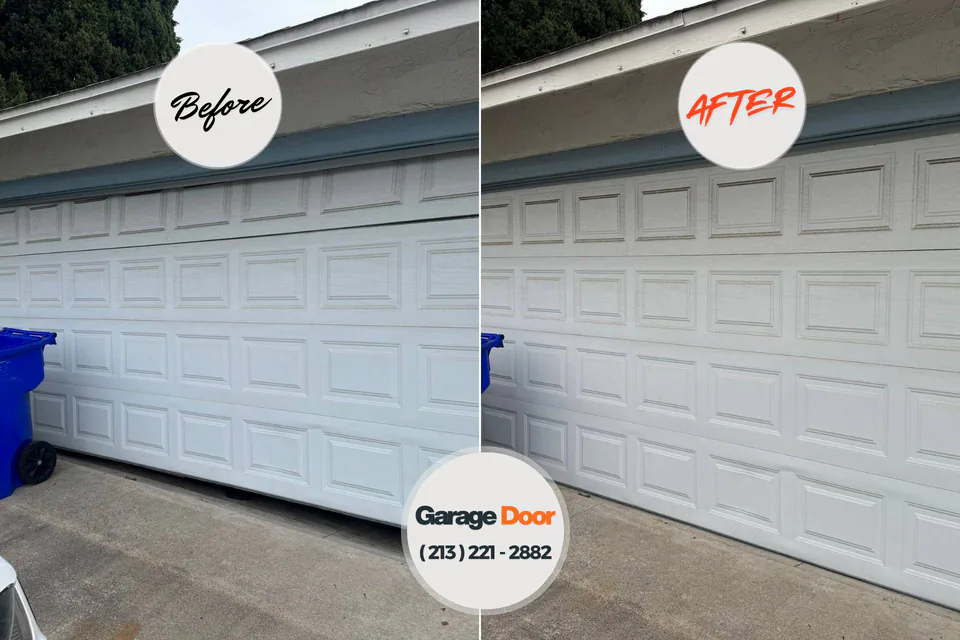 Before and after: garage door company Maryland City, MD